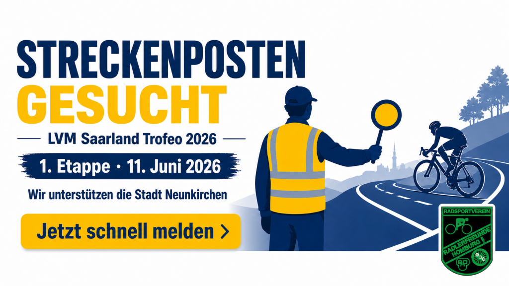 Streckenposten für die LVM Saarland Trofeo 2026 gesucht